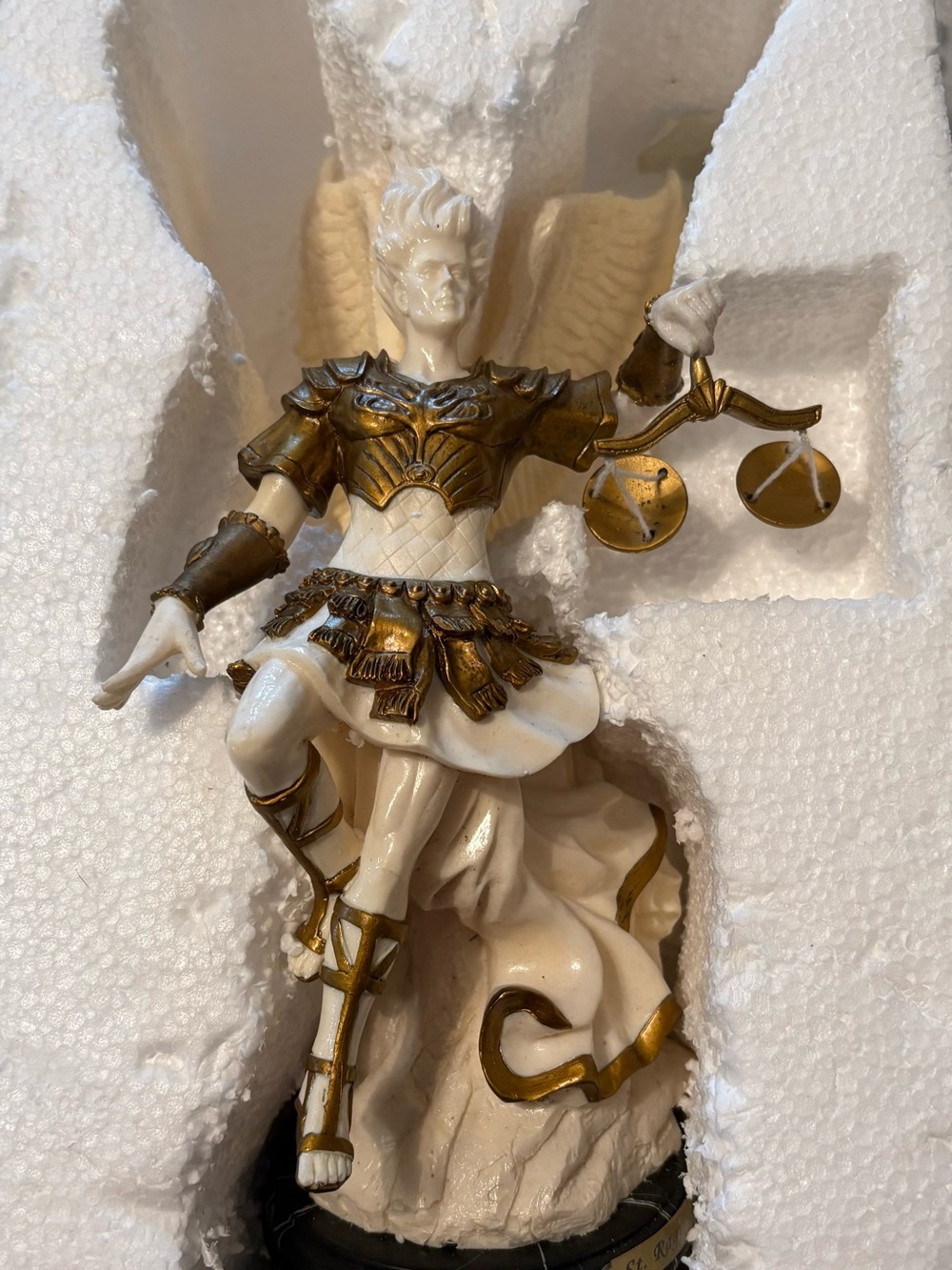 Bradford Exchange St Raguel Defender of Justice Archangel
Cold Cast Marble Sculp